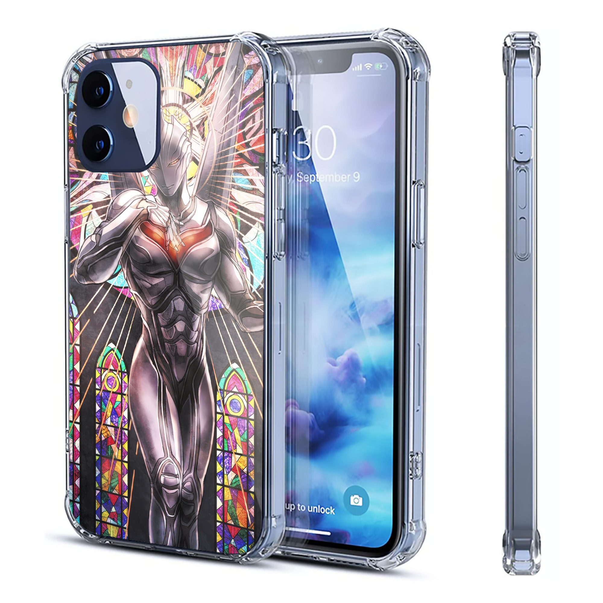 （画像用） ウルトラマン Ultraman 【iPhone 12シリーズ対応】透明スマホケース（クリアソフトケース）